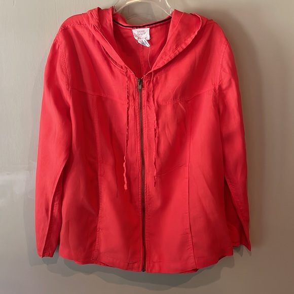 Sigrid Olsen Cherry Red Linen Jacket/Top - Picture 5 of 9